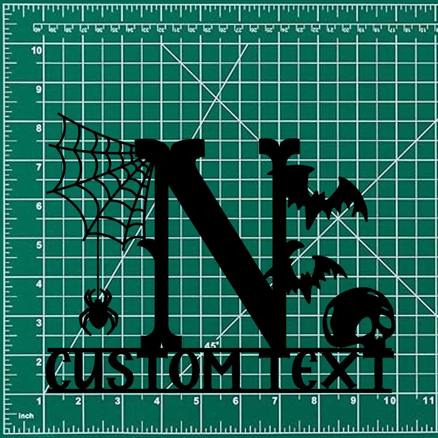 Metal Sign Monograms Halloween Name Sign, Personalized Name LED Lights, Halloween Sign, Outdoor Door Monogram, Halloween Metal sign