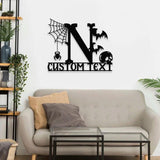 Metal Sign Monograms Halloween Name Sign, Personalized Name LED Lights, Halloween Sign, Outdoor Door Monogram, Halloween Metal sign