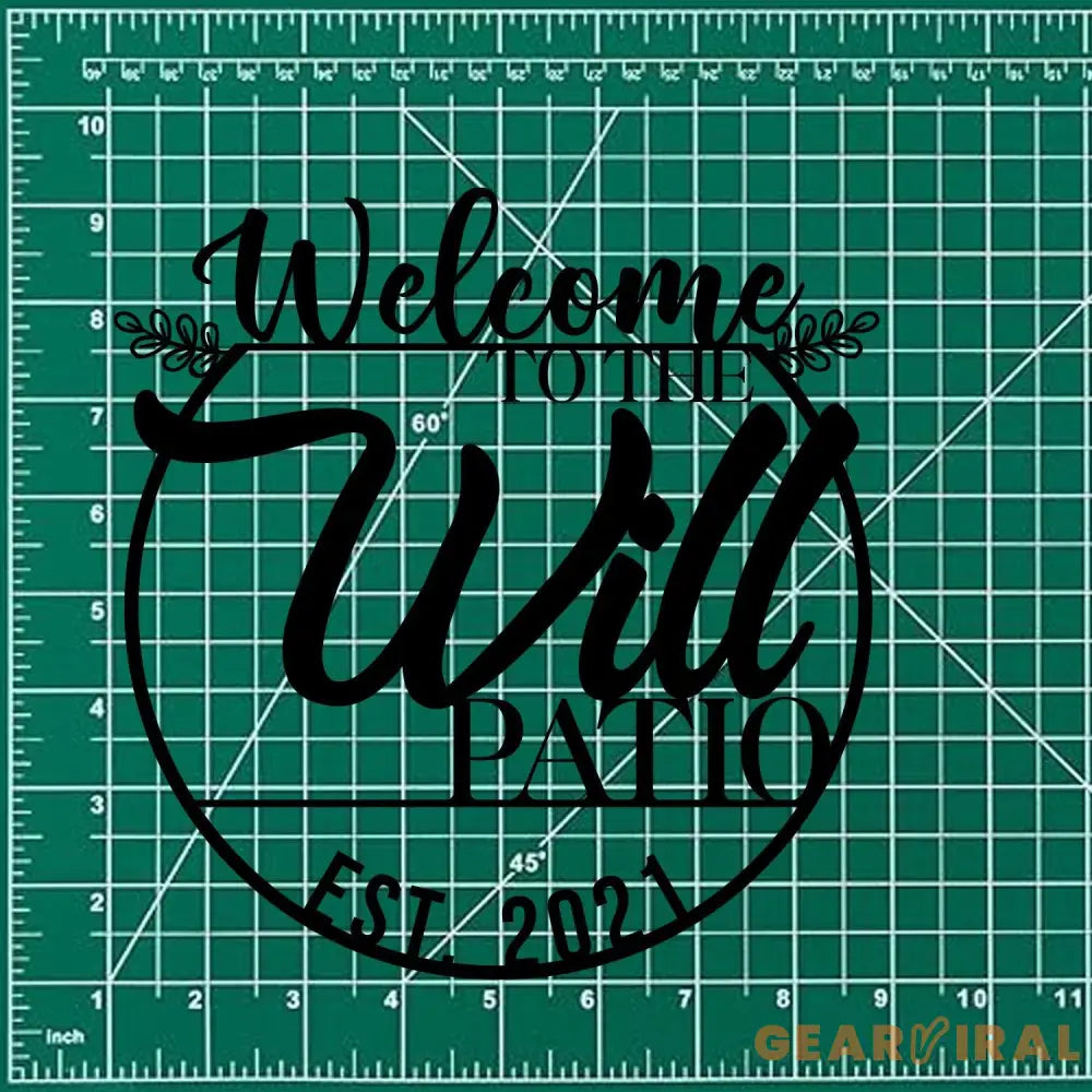 Metal Sign Patio Sign with Led Lights Welcome to Our Patio Sign Custom Family Name Housewarming Gift Wedding Gift Wall