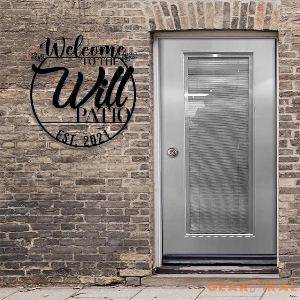 Metal Sign Patio Sign with Led Lights Welcome to Our Patio Sign Custom Family Name Housewarming Gift Wedding Gift Wall