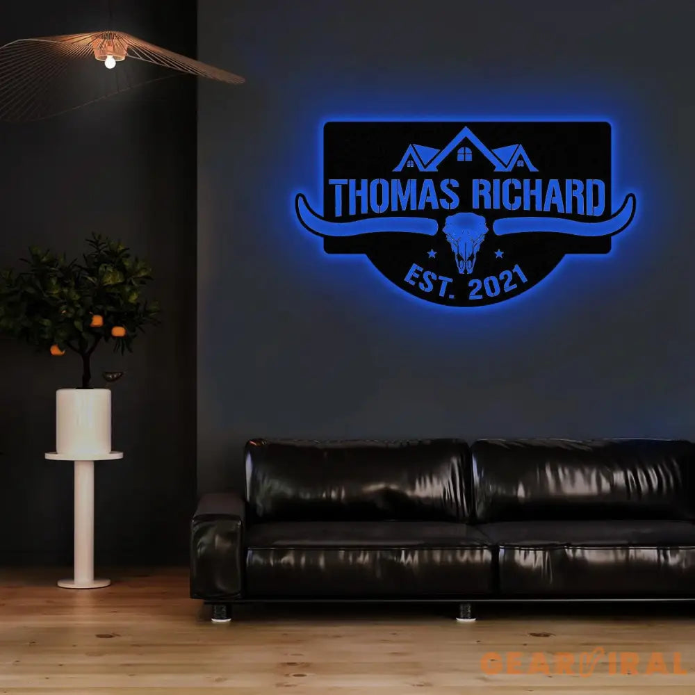 Metal Sign Ranch Decorative Name Sign Personalized Split Letter Last Name Personalize Sign Outdoor Door Hanger