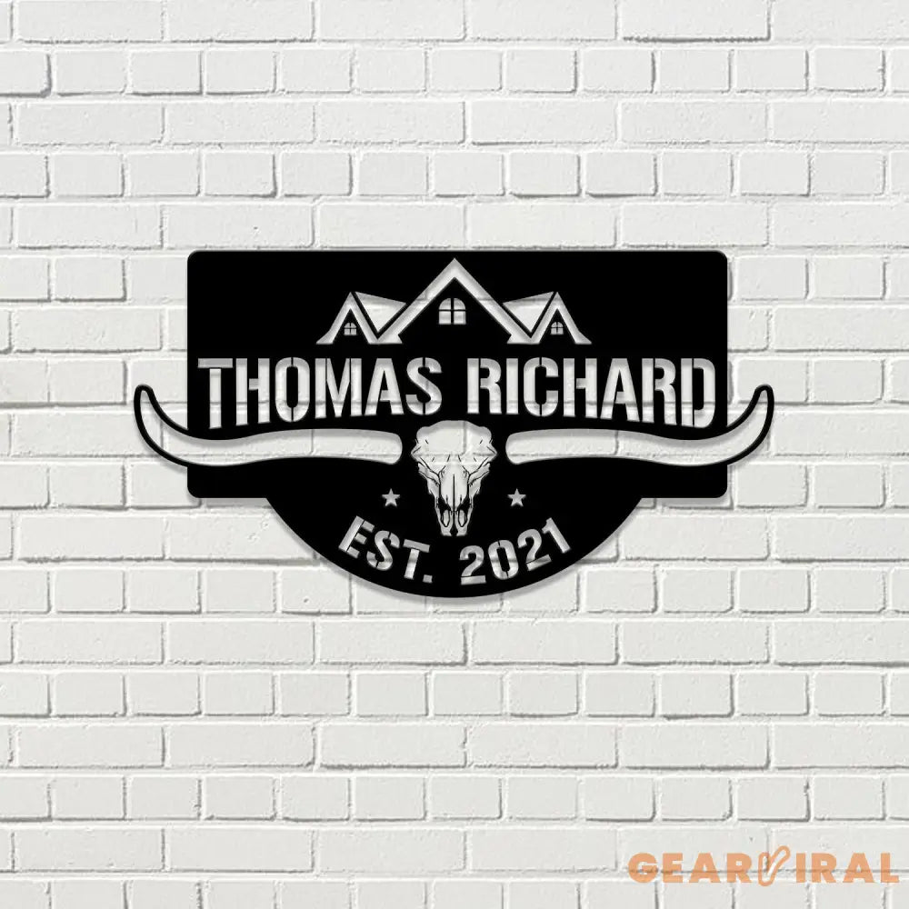 Metal Sign Ranch Decorative Name Sign Personalized Split Letter Last Name Personalize Sign Outdoor Door Hanger