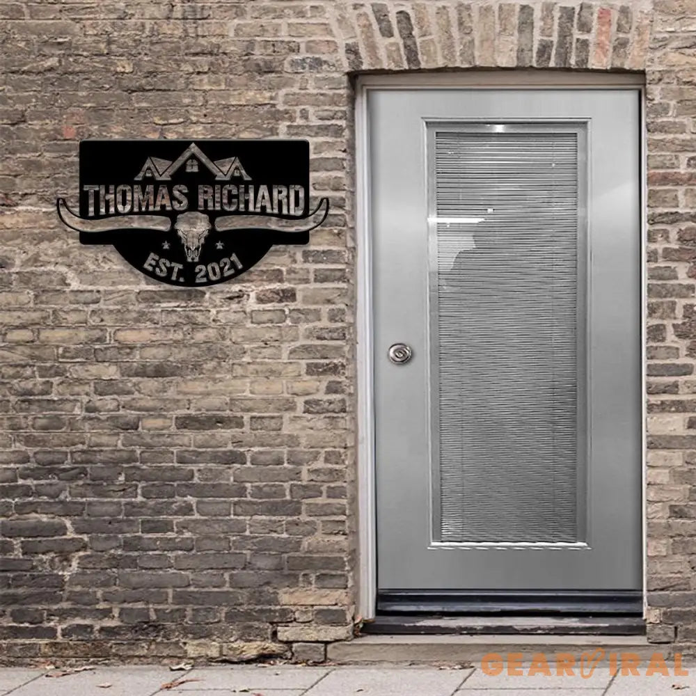 Metal Sign Ranch Decorative Name Sign Personalized Split Letter Last Name Personalize Sign Outdoor Door Hanger