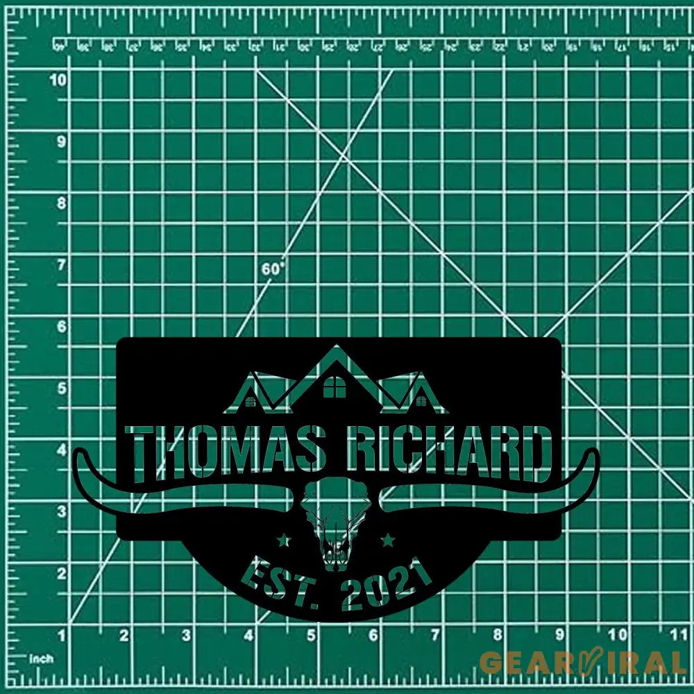 Metal Sign Ranch Decorative Name Sign Personalized Split Letter Last Name Personalize Sign Outdoor Door Hanger