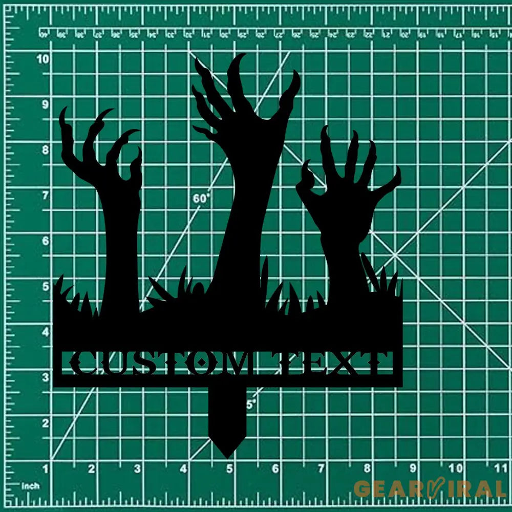 Metal Sign Scary Zombie Arms Halloween Name Metal Stake,Personalized Family Name Yard Sign Outdoor Door Garden Decor