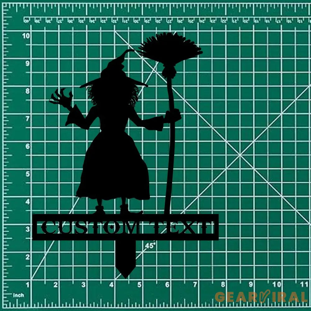 Metal Sign Witch Halloween Name Metal Stake Personalized Family Name Yard Sign Outdoor Door Garden Decor Garden Art