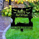 Metal Sign Zombie Hand Halloween, Custom Name Metal Stake,Personalized Family Yard Sign, Outdoor Door Garden Decor, Gift for Garden Lovers