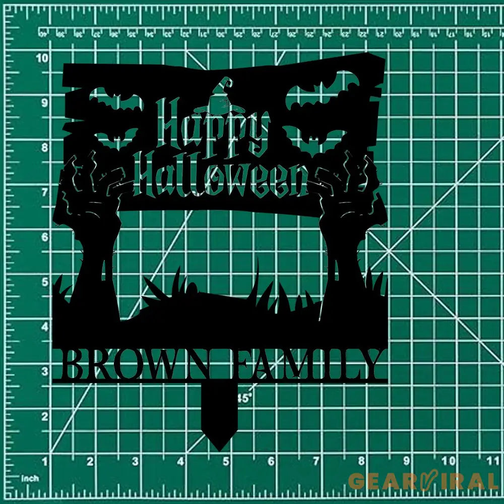 Metal Sign Zombie Hand Halloween Custom Name Metal Stake,Personalized Family Yard Sign Outdoor Door Garden Decor Gift