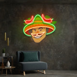 Mexican Man Logo Royalty Artwork Led Neon Sign Light