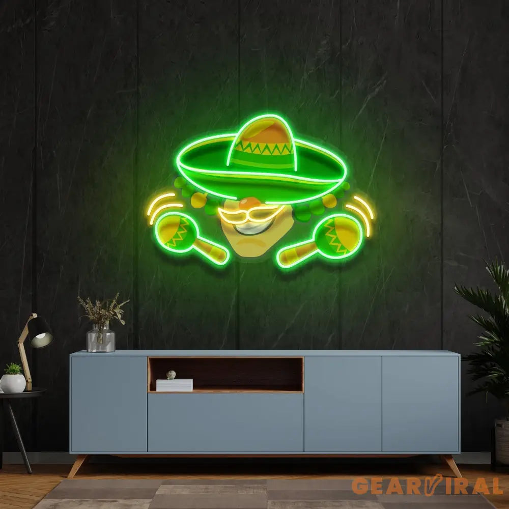 Mexico Logo Food Artwork Led Neon Sign Light