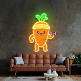 Mighty Baby Carrot Neon Acrylic Artwork