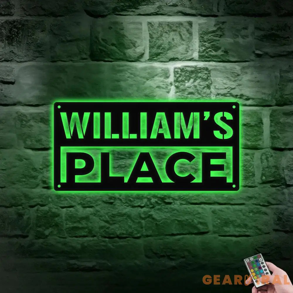 Mine Place Custom Name Metal Sign Room Name Sign Personalized Split Letter Last Name Room Wall Sign Room Metal Sign