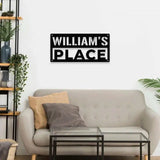 Mine Place Custom Name Metal Sign Room Name Sign Personalized Split Letter Last Name Room Wall Sign Room Metal Sign