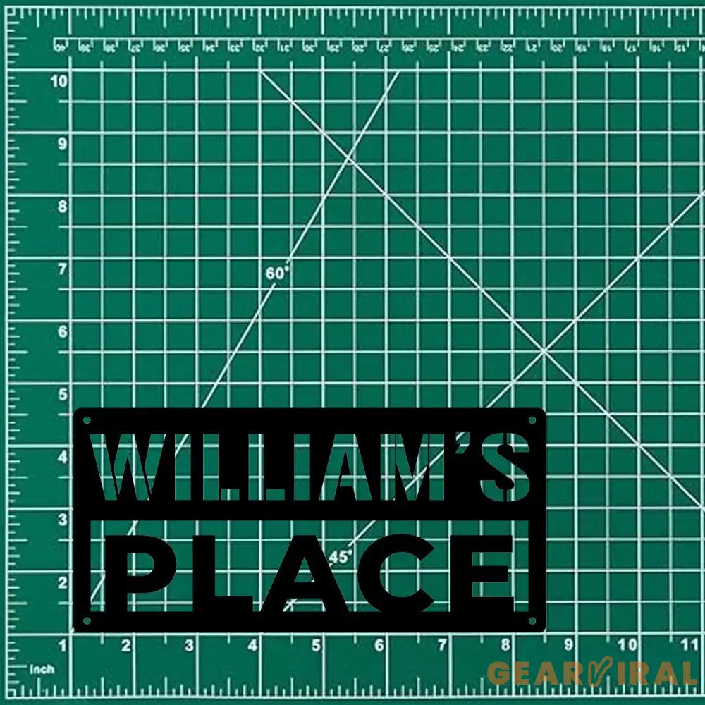 Mine Place Custom Name Metal Sign Room Name Sign Personalized Split Letter Last Name Room Wall Sign Room Metal Sign