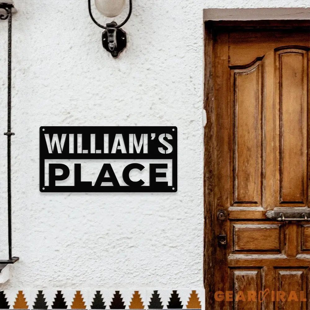 Mine Place Custom Name Metal Sign Room Name Sign Personalized Split Letter Last Name Room Wall Sign Room Metal Sign