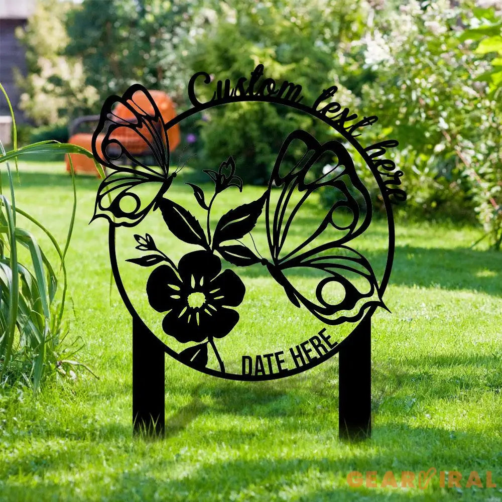 Mom Grandma Garden Sign Metal Stake Personalized Name Yard Sign Outdoor Door Garden Decor Metal Sign Garden Lovers