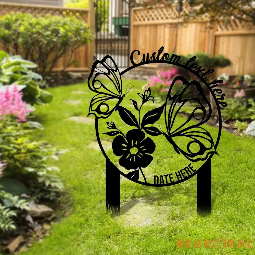 Mom Grandma Garden Sign Metal Stake Personalized Name Yard Sign Outdoor Door Garden Decor Metal Sign Garden Lovers