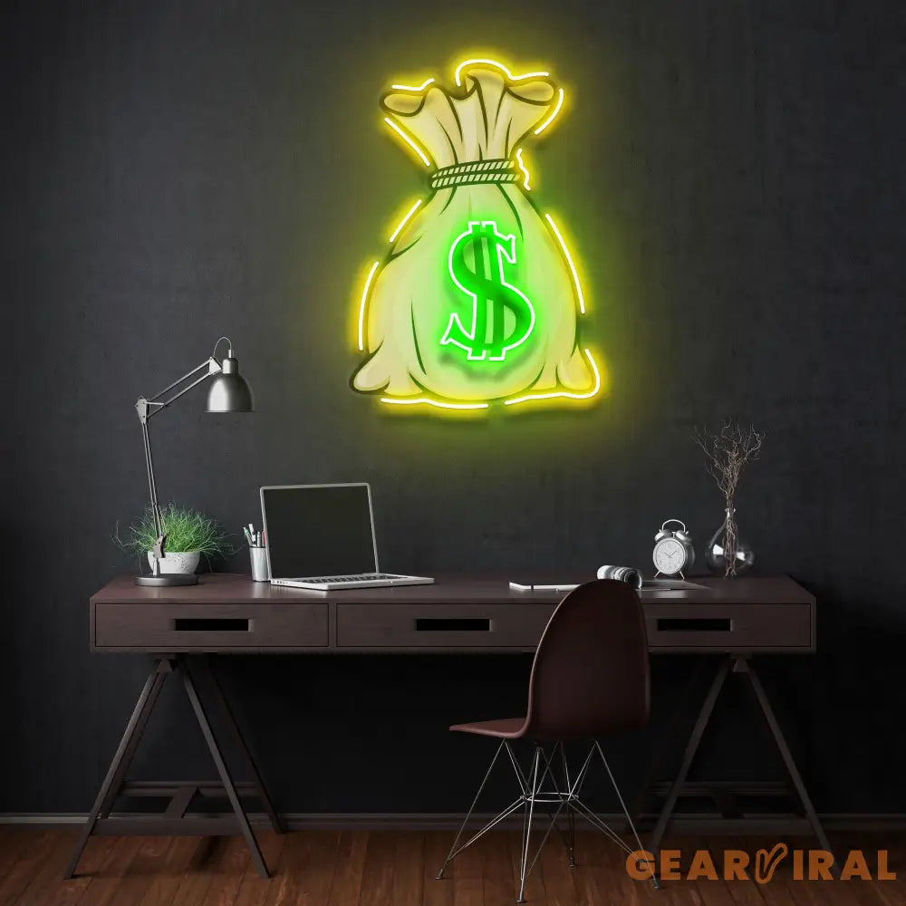 Money Bag Led Neon Acrylic Artwork
