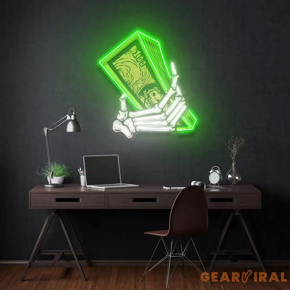 Money Hands Led Neon Acrylic Artwork