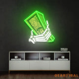 Money Hands Led Neon Acrylic Artwork