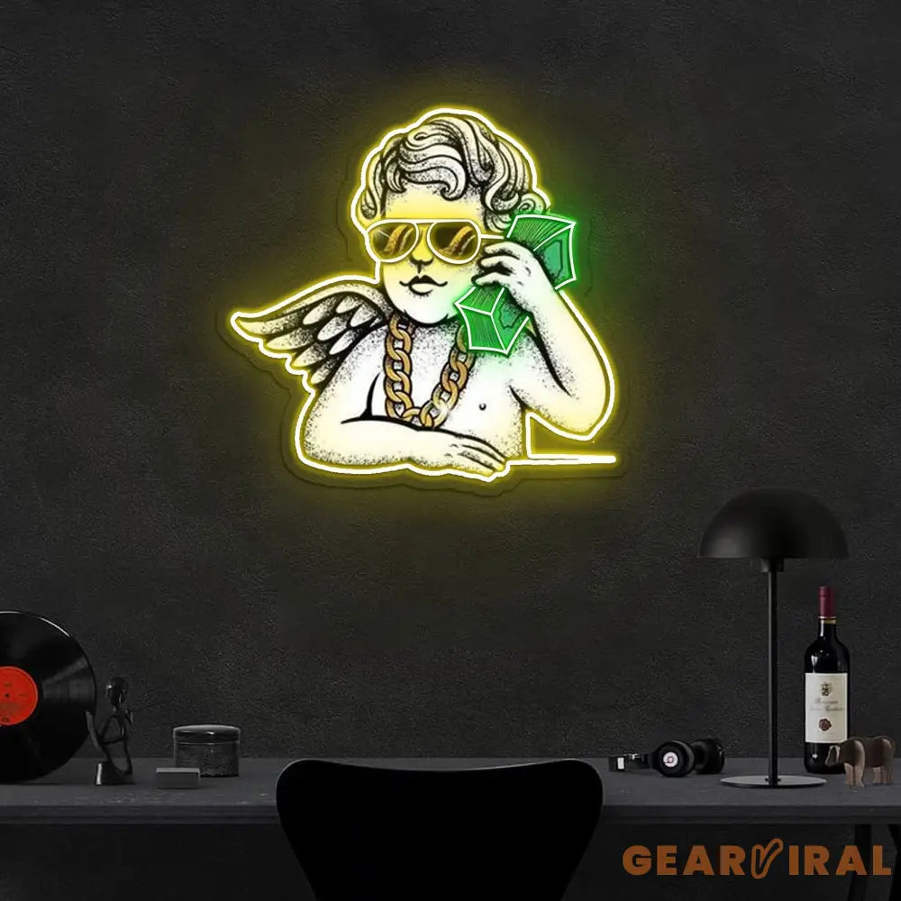 Money Talk Neon Sign x Acrylic Artwork