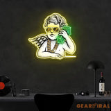 Money Talk Neon Sign x Acrylic Artwork