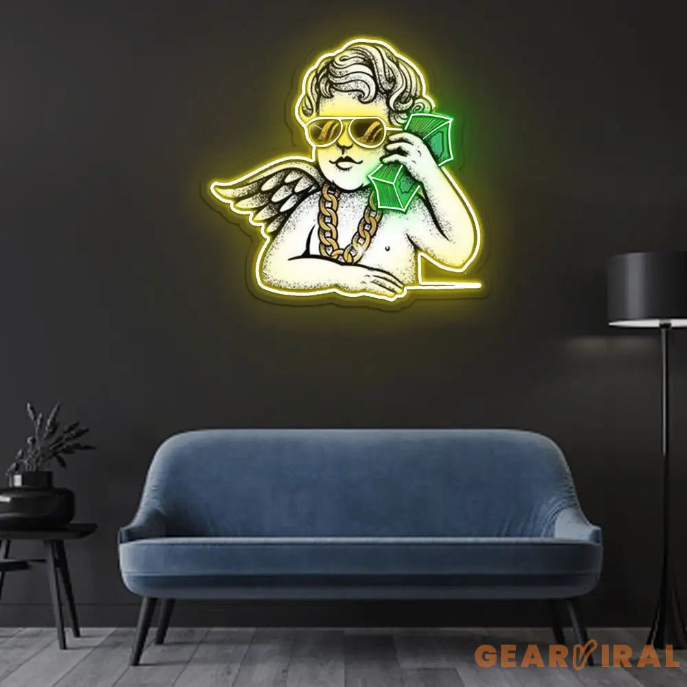 Money Talk Neon Sign x Acrylic Artwork