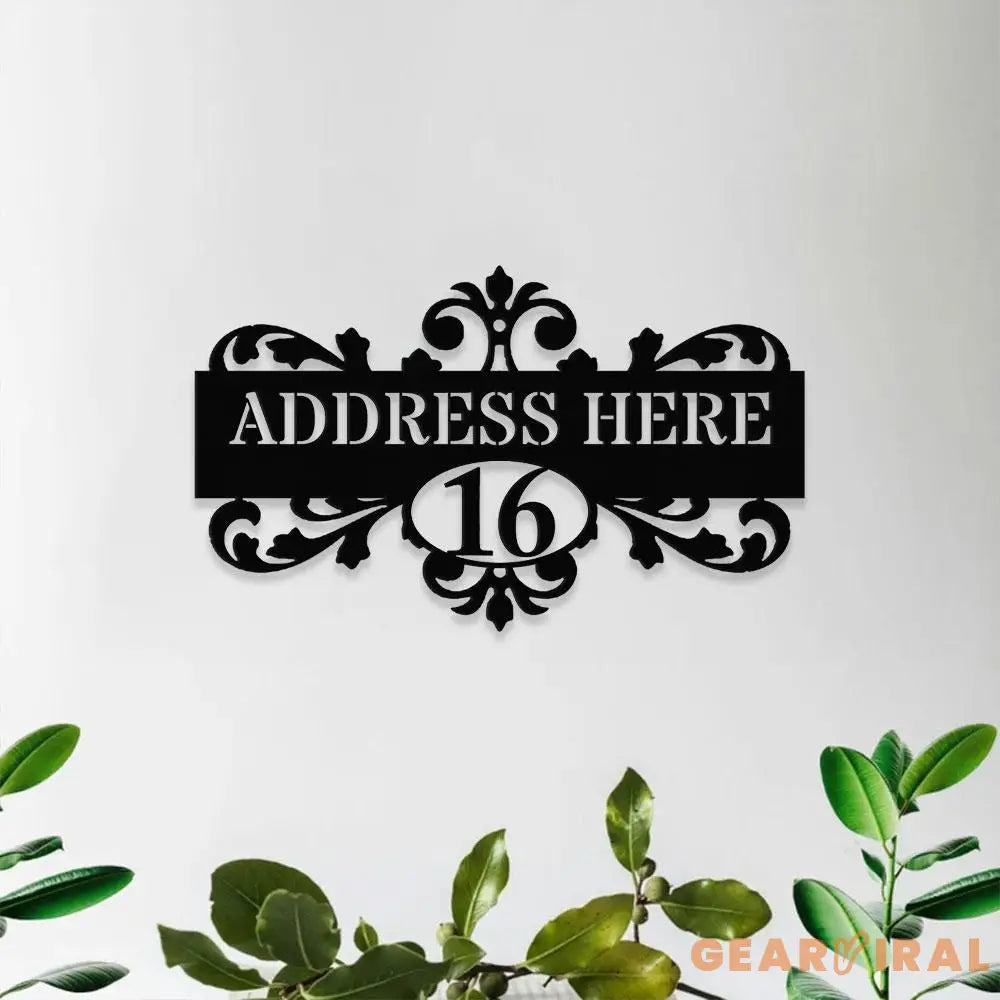 Monogram Address Name Metal Sign Addess Number Sign Personalized Split Letter Last Name Halloween Sign,Outdoor Door
