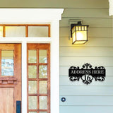 Monogram Address Name Metal Sign, Addess Number Sign, Personalized Split Letter Last Name, Halloween Sign,Outdoor Door Monogram, Family name