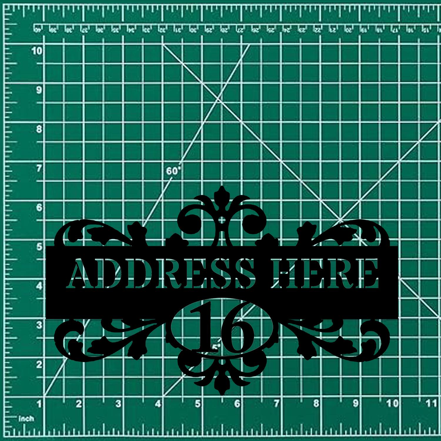 Monogram Address Name Metal Sign, Addess Number Sign, Personalized Split Letter Last Name, Halloween Sign,Outdoor Door Monogram, Family name