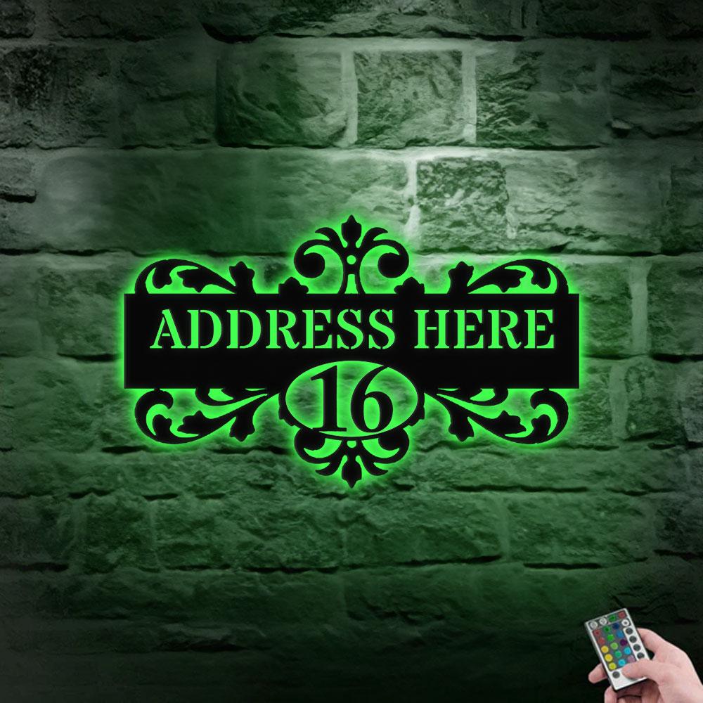 Monogram Address Name Metal Sign, Addess Number Sign, Personalized Split Letter Last Name, Halloween Sign,Outdoor Door Monogram, Family name