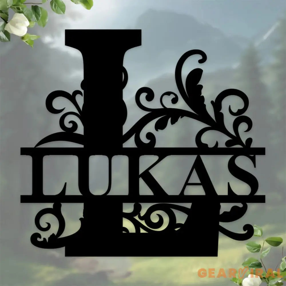 Monogram Letters Family Name Monogram Sign Custom Wall Art Personalized Metal Sign Wall Decor Custom Metal Sign Wall