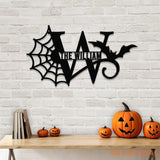 Monograms Halloween Name Sign Personalized Name LED Lights Halloween Sign Outdoor Door Monogram Halloween Metal sign