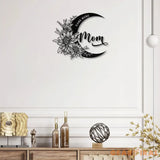 Moon Metal Sign Custom Name Metal Sign Personalized Custom Garden Sign Flowers Garden Wall Decor Best Gift for Mother