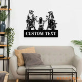 Motocrycle Metal LED Sign Personalized Family Name Metal Sign Family LED Wall Decor Personalized Wall Art Housewarming