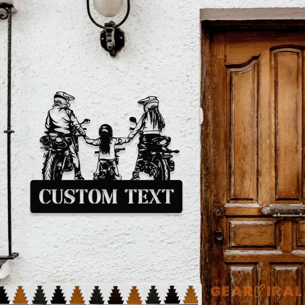 Motocrycle Metal LED Sign Personalized Family Name Metal Sign Family LED Wall Decor Personalized Wall Art Housewarming