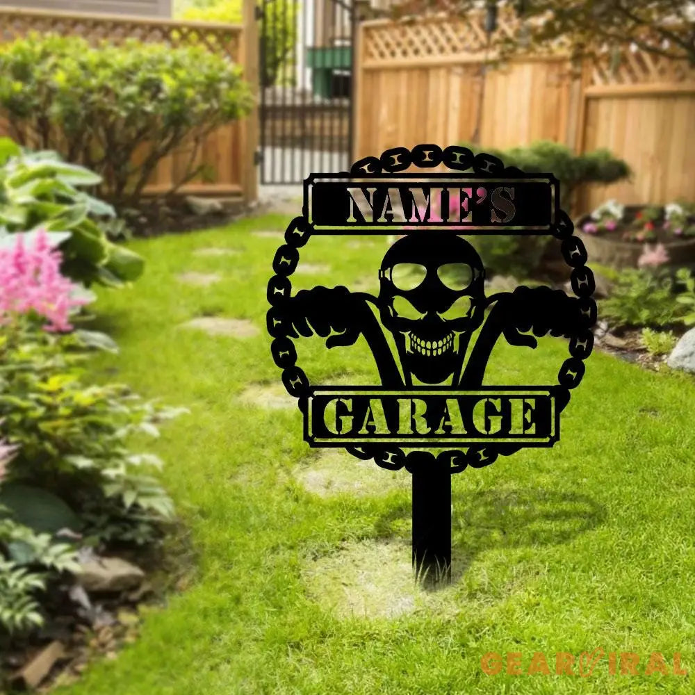 Motorcycle Lovers Garage Metal Sign Personalized Family Name Led Metal Sign Outdoor Door Decor Address Wall Art Gift
