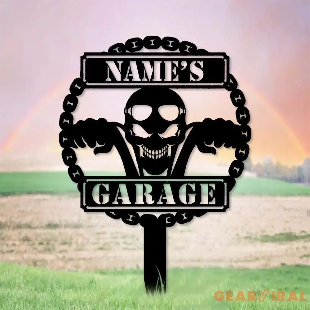 Motorcycle Lovers Garage Metal Sign Personalized Family Name Led Metal Sign Outdoor Door Decor Address Wall Art Gift