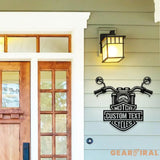 Motorcycle Lovers Metal Sign Personalized Family Name Led Metal Sign Outdoor Door Decor Motorcycle Wall Art Motorcycle
