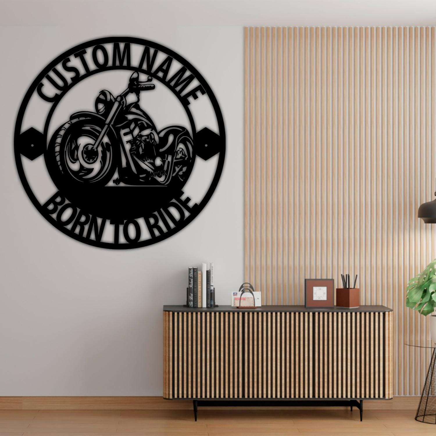 Motorcycle Personalized Metal Wall Art with Led Lights, Father's Day Gift, Biker Name Sign, Gift for Dad Husband Boyfriend, Motorbike Decor