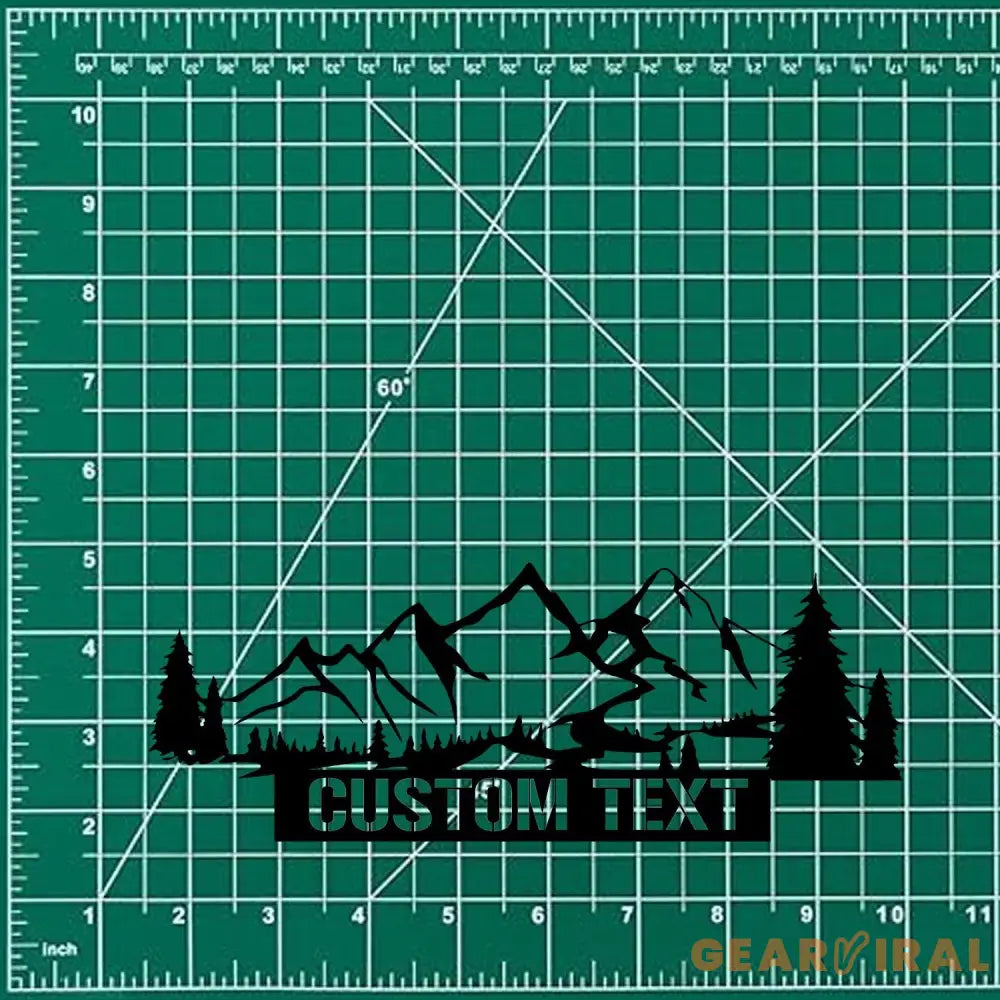 Mountain and Forest Metal Wall Art Housewarming Gif Personalize Metal Sign Metal Decor,Housewarming Mountain Wall art