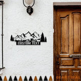 Mountain and Forest Metal Wall Art Housewarming Gif Personalize Metal Sign Metal Decor,Housewarming Mountain Wall art