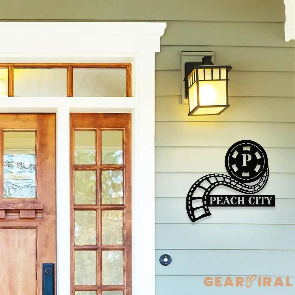 Movie Theatre Sign Family Name Metal Sign LED Movie Theatre Sign Monogram Movie Theatre Sign Wedding Gift Metal