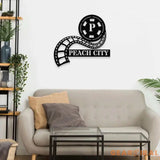 Movie Theatre Sign Family Name Metal Sign LED Movie Theatre Sign Monogram Movie Theatre Sign Wedding Gift Metal