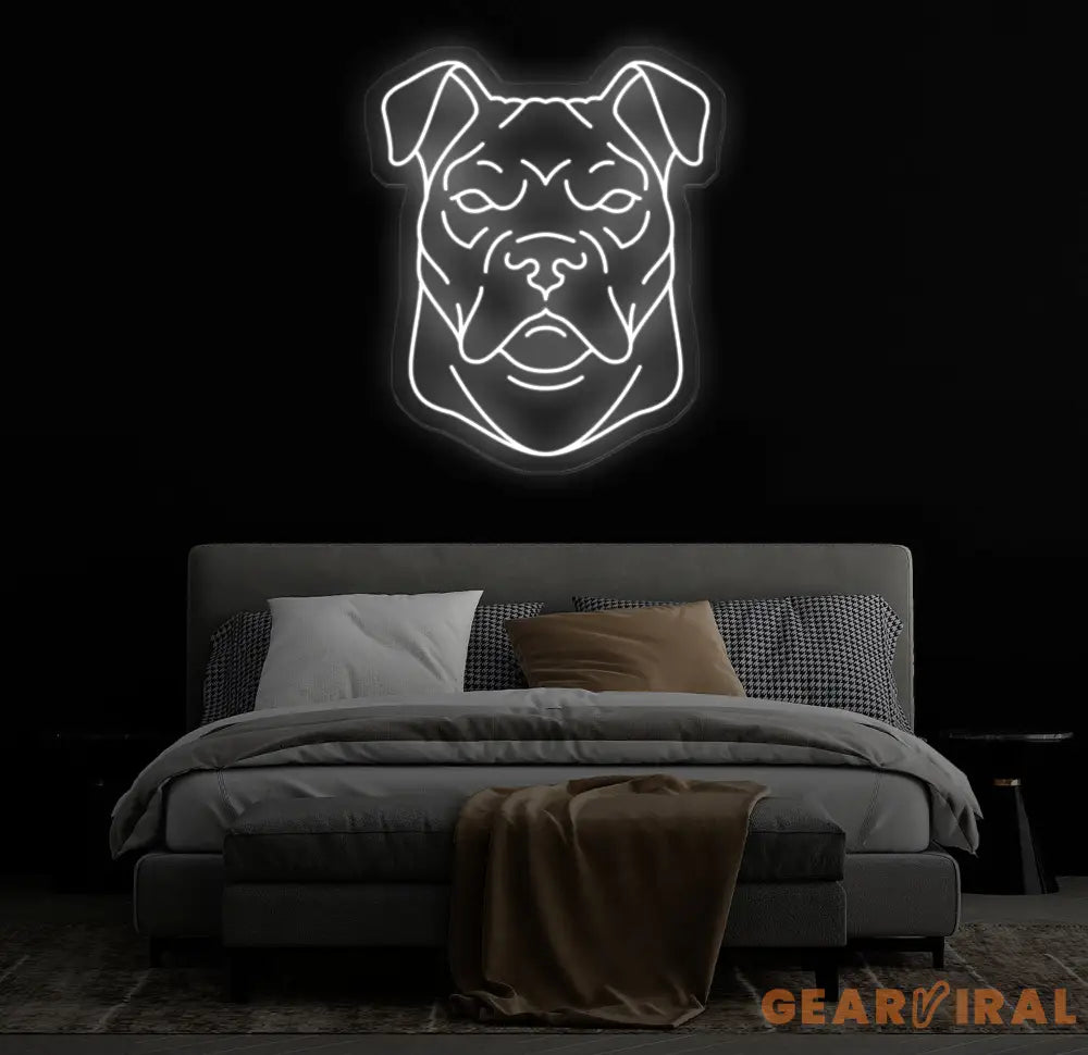 Multi-Color Pit Bull Neon Sign – Custom LED Neon Wall Light for Home Office or Pet Café – Unique Gift for Pit Bull and