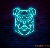 Multi-Color Pit Bull Neon Sign – Custom LED Neon Wall Light for Home Office or Pet Café – Unique Gift for Pit Bull and