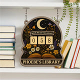 Mushroom Books Read Tracker, Books Read This Year, Bookish Decor, Custom Name Bookshelf Counter, Reader Gift, Birthday Gift for Book Lover