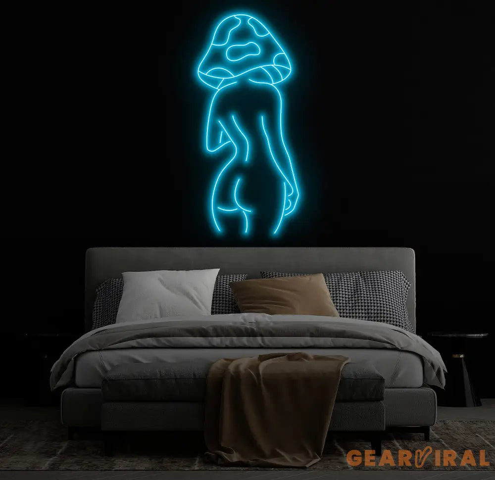 Mushroom Lady Led Neon Sign Girl Body Neon Sign Bar Neon Sign for Man Cave Decor Bedroom Wall Decor Party Art