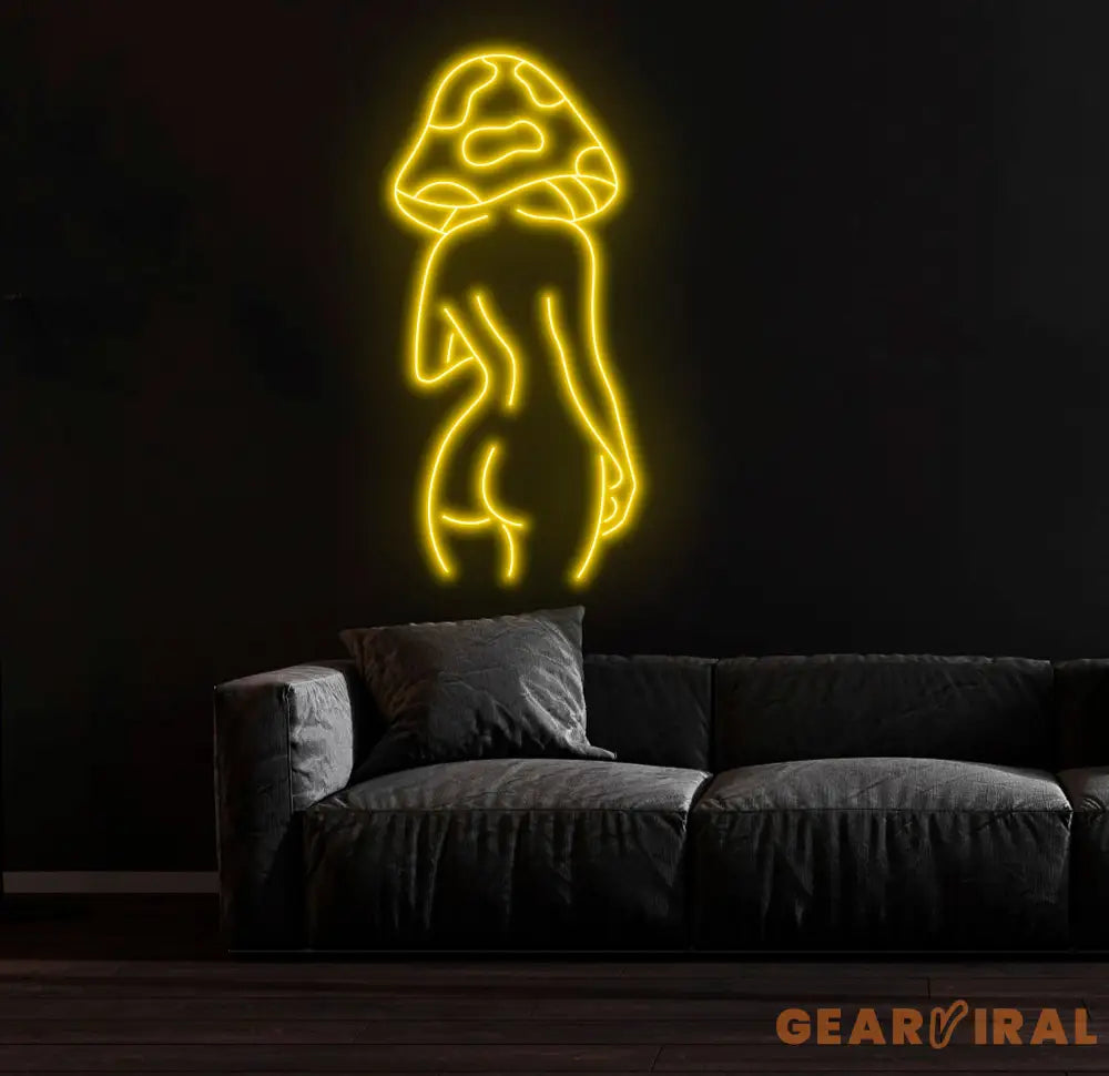 Mushroom Lady Led Neon Sign Girl Body Neon Sign Bar Neon Sign for Man Cave Decor Bedroom Wall Decor Party Art