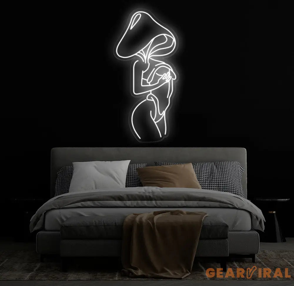 Mushroom Lady Led Neon Sign Girl Body Neon Sign Bar Neon Sign for Man Cave Decor Bedroom Wall Decor Party Art